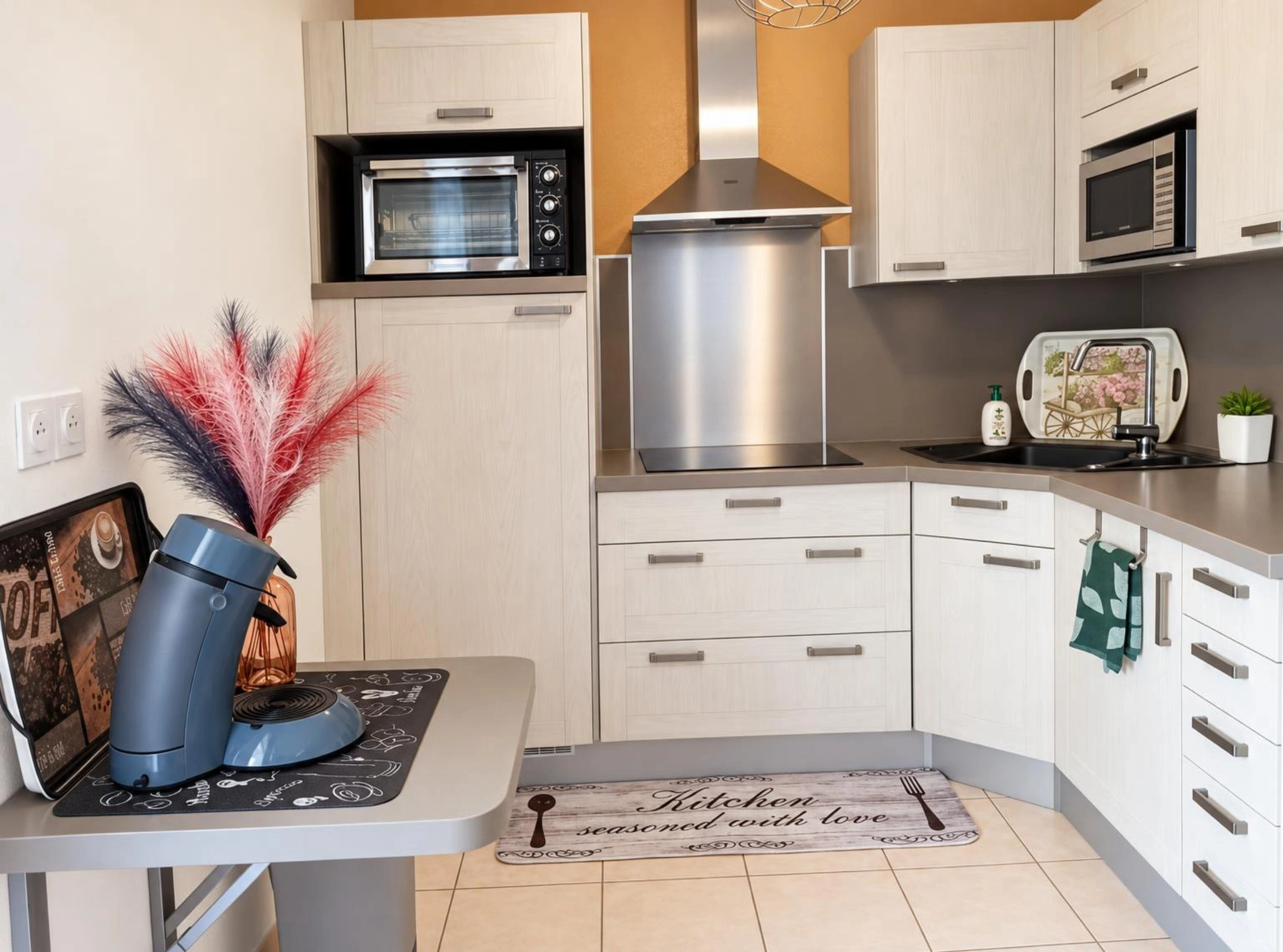 Cuisine équipée dans location d'appartement de vacances