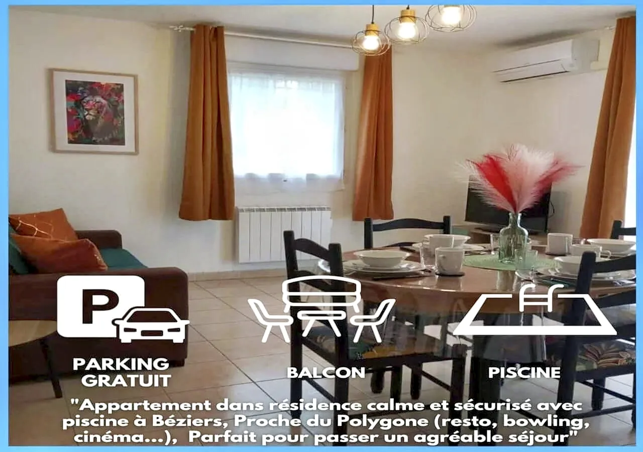 Appartement touristique tout équipé à Béziers